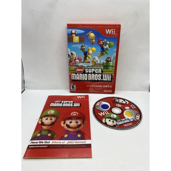 New Super Mario Bros. Wii (Nintendo Wii, 2009) w/Tested NSMB Retro